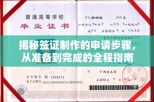 霍城揭秘签证制作的申请步骤，从准备到完成的全程指南